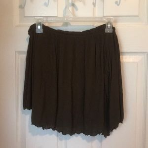 Army green strapless top